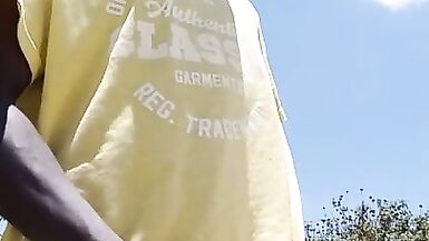 Flashing my black dick to strangers - 8 image