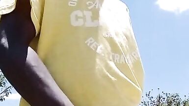 Flashing my black dick to strangers - 9 image