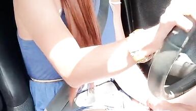 Sissy Slut Bess repeatedly interrupted trying to cum in her car - 8 image