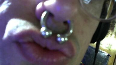 i stretched my septum to 8 gg now im so happy - 1 image