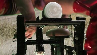 Mrs Samantha riding three Dildos on her Monkey Rocker fuck chair - 8 image