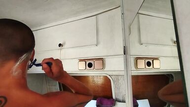 Shaving half of my head cause I'm a freak. Use headphones to hear all the shaving noises! - 14 image