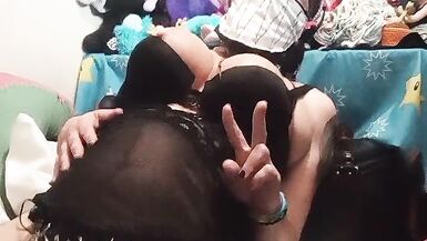 Dawn Rides Black Destroyer in Flat Plate Chastity - 15 image