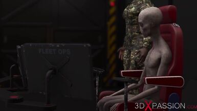 Secrets of Area 51. Sci-fi female android fucks a inexperienced woman strapon - 3 image