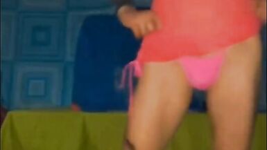 I feel so slutty in my pink bikini oiled up ready to shake and shimmy my fat ass at a beach party and tease everyone - 11 image