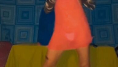 I feel so slutty in my pink bikini oiled up ready to shake and shimmy my fat ass at a beach party and tease everyone - 2 image