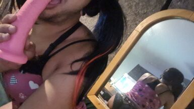 Horny Sissys first time on cam - 1 image
