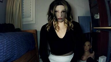 Bunny May End! Female mask girl removes her hand gloves and unmasks from female masks! - 10 image