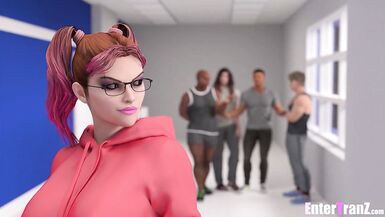 Slutty trans characters take BBC in all available holes