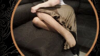 Innocent Boho Girl Plays in a Bathtub - 1 image