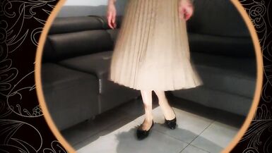 Innocent Boho Girl Plays in a Bathtub - 3 image