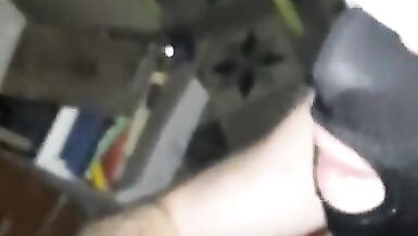 Piss drinking when he sucks and deepthroat on a hooded trans - 7 image