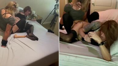 The Sexy, Slutty Sissy Stepsisters At Home Alone And Pleasing Each Other - 1 image