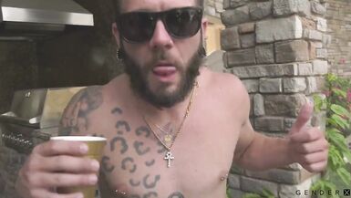 Horny Gang fucking each other in pool - 8 image