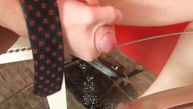 Gorgeous Shemale Solo Cumshots - 3 image