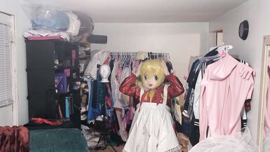 Kigurumi Layered Breathplay Cosplay Holographic pvc plastic dress - 10 image