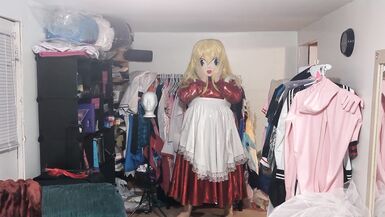 Kigurumi Layered Breathplay Cosplay Holographic pvc plastic dress - 4 image