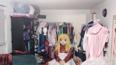 Kigurumi Layered Breathplay Cosplay Holographic pvc plastic dress - 5 image