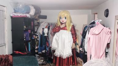 Kigurumi Layered Breathplay Cosplay Holographic pvc plastic dress - 9 image