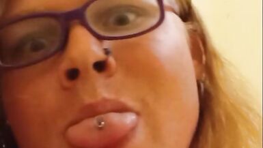 Redhead transgirl squirts after playing with her clit