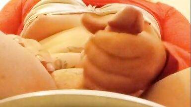 Redhead transgirl squirts after playing with her clit - 6 image