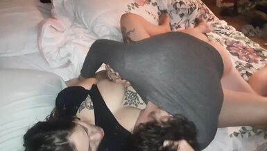 My girlfriend eats whipped cream off my ass then fucks my pussy - 12 image