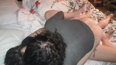 My girlfriend eats whipped cream off my ass then fucks my pussy - 14 image