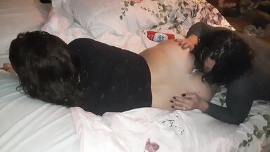 My girlfriend eats whipped cream off my ass then fucks my pussy - 2 image