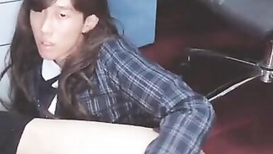 Asain transgirl in school uniform playing 2021-9-4 - 5 image