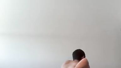 Hairy Nonbinary Attempts Slut Self DP Masturbation - 12 image