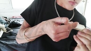 Dancing n moving my ass in my pijama while rolling a spliff. Lick my dirty soles before I slap you. - 7 image