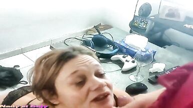 she quickly fucks me and cums in my mouth - 15 image