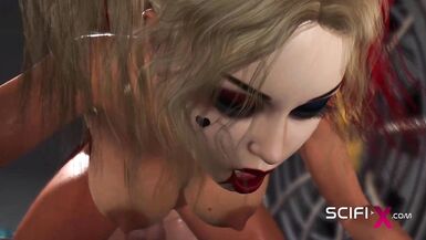 Cyberpunk dreams. 3d dickgirl fucks a sexy horny girl in the sci-fi living bedroom - 11 image