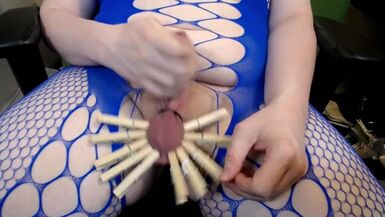 Sissy Destroys Balls and Cums! - 1 image