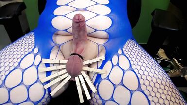 Sissy Destroys Balls and Cums! - 5 image