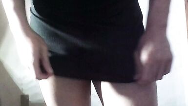 Trying on my black dress - 2 image