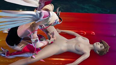 Futa on futa pool party Tracer x Mercy - 6 image