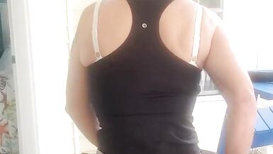 DeeDeeSlut69 on Balcony with Horse Cock - 7 image