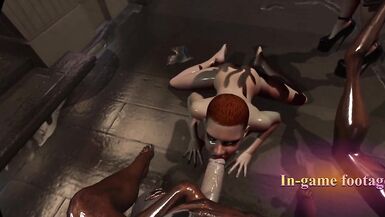 Citor3 3D VR Game: SFM Bondage thick huge tits huge ass futanari fucks male slave in horror porn - 12 image