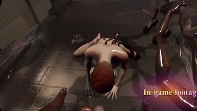 Citor3 3D VR Game: SFM Bondage thick huge tits huge ass futanari fucks male slave in horror porn - 14 image