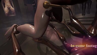 Citor3 3D VR Game: SFM Bondage thick huge tits huge ass futanari fucks male slave in horror porn - 3 image