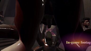 Citor3 3D VR Game: SFM Bondage thick huge tits huge ass futanari fucks male slave in horror porn - 8 image