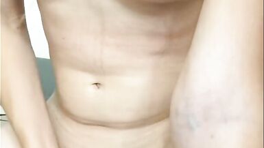 Trans GF Experience- Watch me strip for you & jerk my girl cock til I cum - 15 image