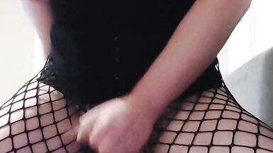 trans rides dildo and cummies at the end - 10 image