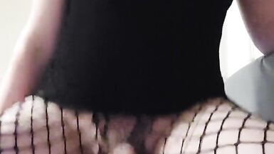 trans rides dildo and cummies at the end - 4 image