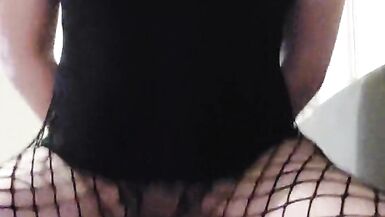 trans rides dildo and cummies at the end - 5 image