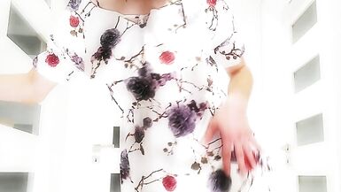 Passionate Spring Striptease in an Flary Dress - 2 image