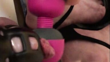 Crossdresser tries to cum in Chastity Cage - 14 image