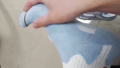 This cute makeup-free Asian ladyboy with acne loves anything smelly, such as asshole, feet,  socks and piss! - 11 image