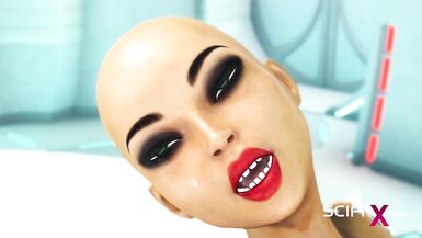 Super alien sex in the sci-fi lab. Futa alien plays with a inexperienced hottie - 10 image